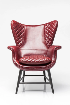 TUDOR VELVET - Leather armchair with armrests by KARE Design - view 3